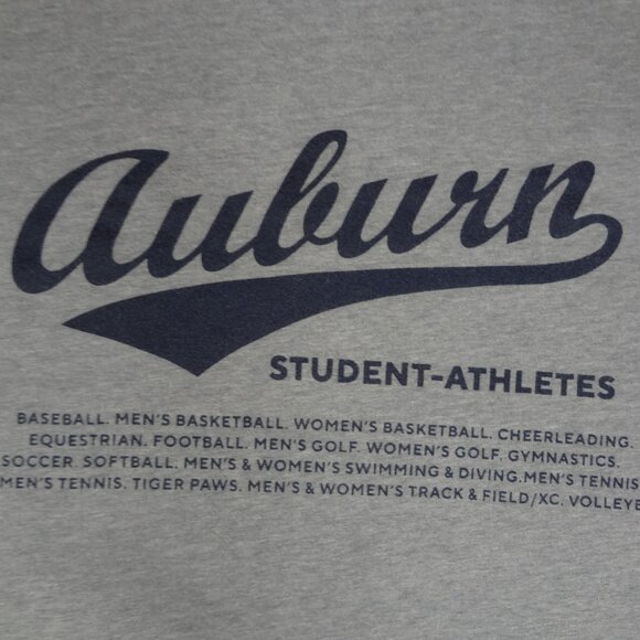 UNDER AMROUR AUBURN TIGERS ATHLETICS BASKETBALL EQUESTRIAN MED GRAY T-SHIRT K821 - Picture 1 of 3